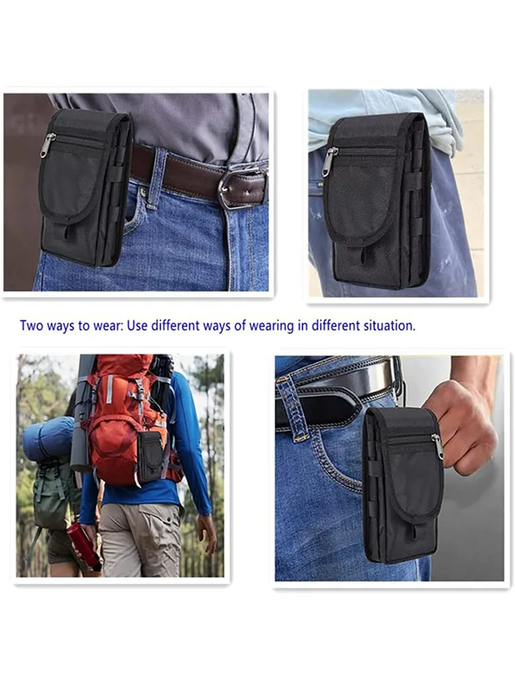 Cell Phone Pouch/Holsters for Men Belt, Multi-Purpose Phone Belt Pouch, Phone Case Tool Holder, Tactical Molle Phone Pouch Carry