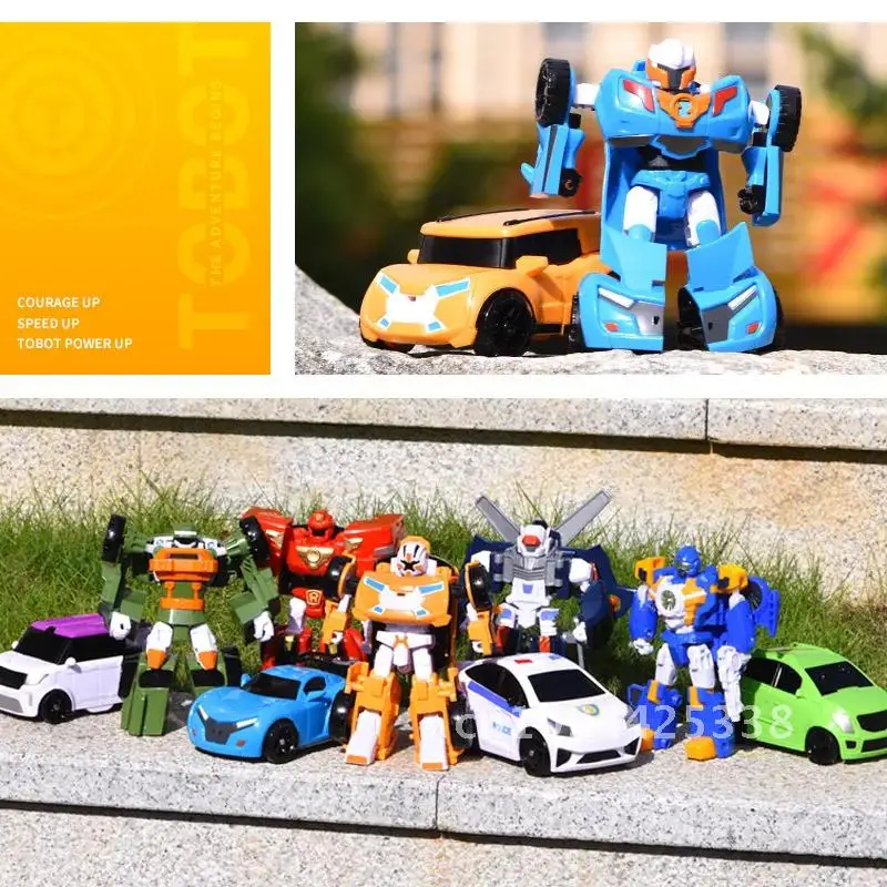 Korea Tobot Transformation Robot Toys Anime Cartoon Brothers Tobot Deformation Car Action Figure Large Vehicle For Child Gifts