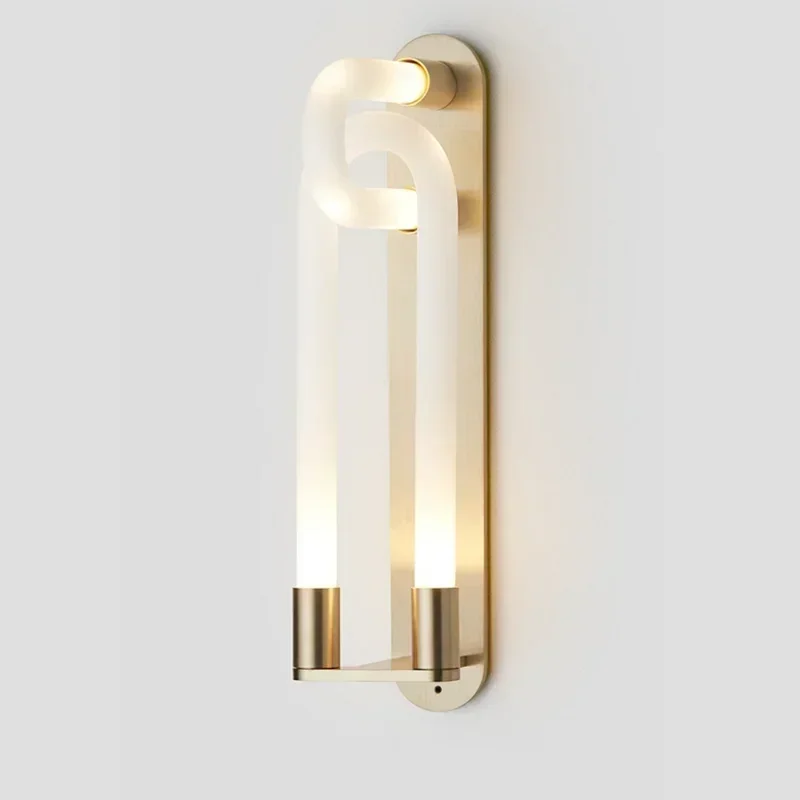 

Modern LED Wall Lamp Light Luxury Acrylic Double Head Wall Lamp Living Room Bedroom Corridor Hotel Bedside Decorative