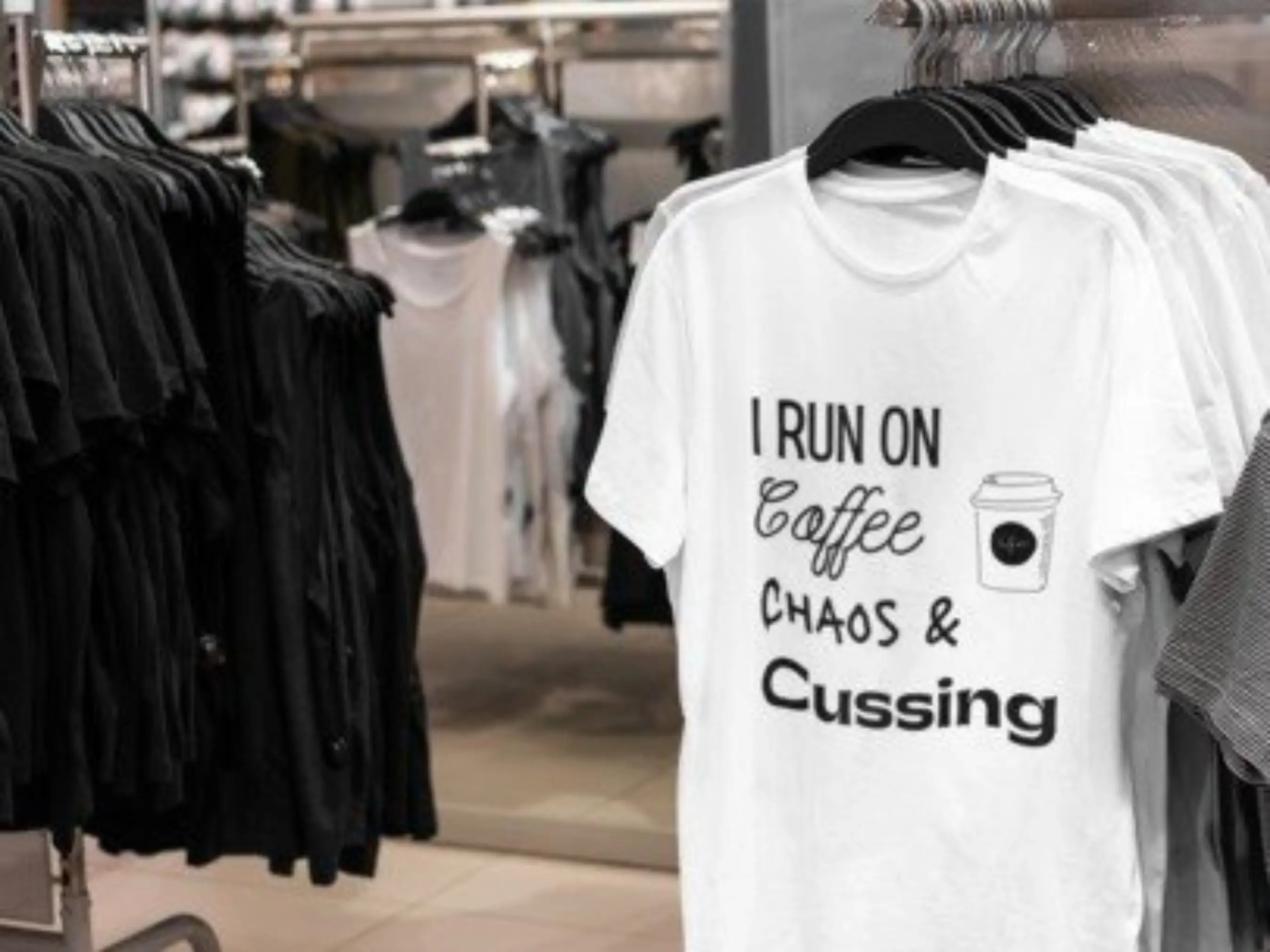 I Run On Coffee Chaos Cussing T Shirt Lovers For Women Men Funny Humorous