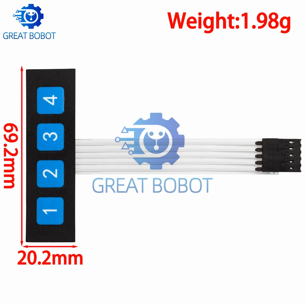 1PC Membrane Matrix Keypad 4/12/16/20 Keys 1x4 3x4 4x4 4x5 for Arduino & Raspberry Pi DIY Projects