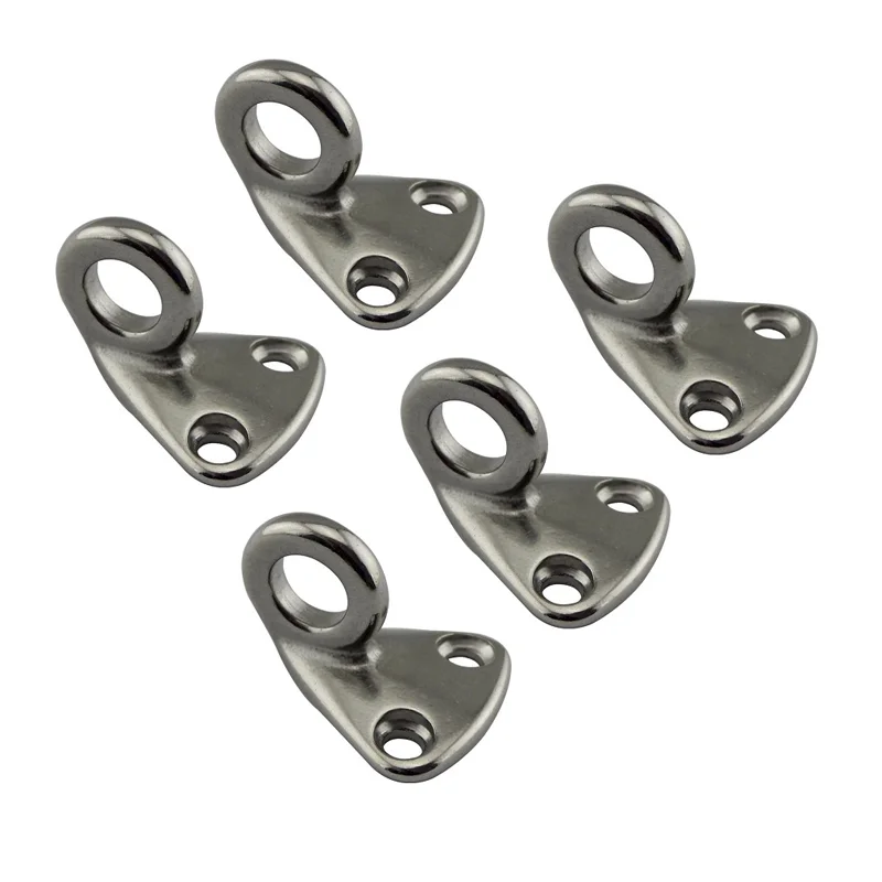 5PCS Closed Eye Fender Hook 316 Stainless Steel Marine Boat Yacht Hardware Accessories Clothes Eye Deck Fender Hook