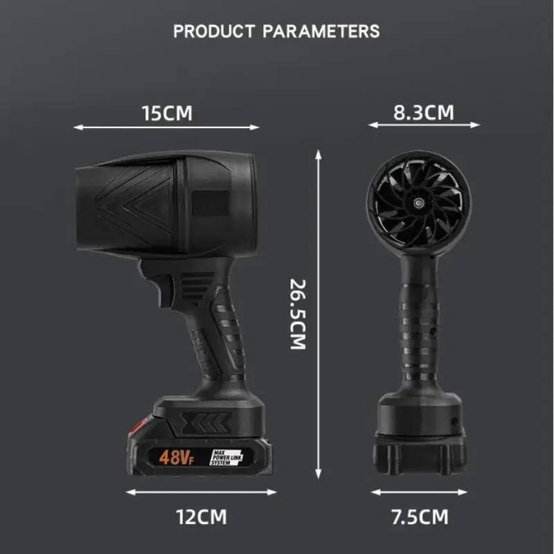 1Pcs Portable Outdoor Car Wash Air Gun Turbo Jet Fan Electric Powerful Blowers Car Violent Dryer For  No Battery