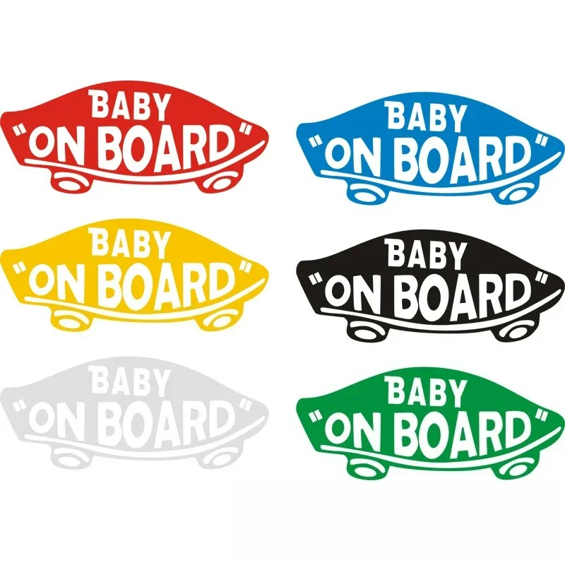 

Remind You To Use Baby on Board for The Rear Window and Door of The Baby Car High-quality Modified Reflective Car Stickers