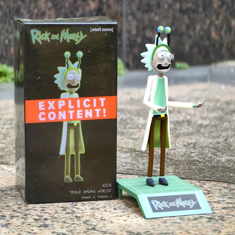 16cm Anime Rick Sanchez Action Figure Model Toys pvc Middle Finger Peace Collection Among Worlds Figure Statue Collect Doll Gift