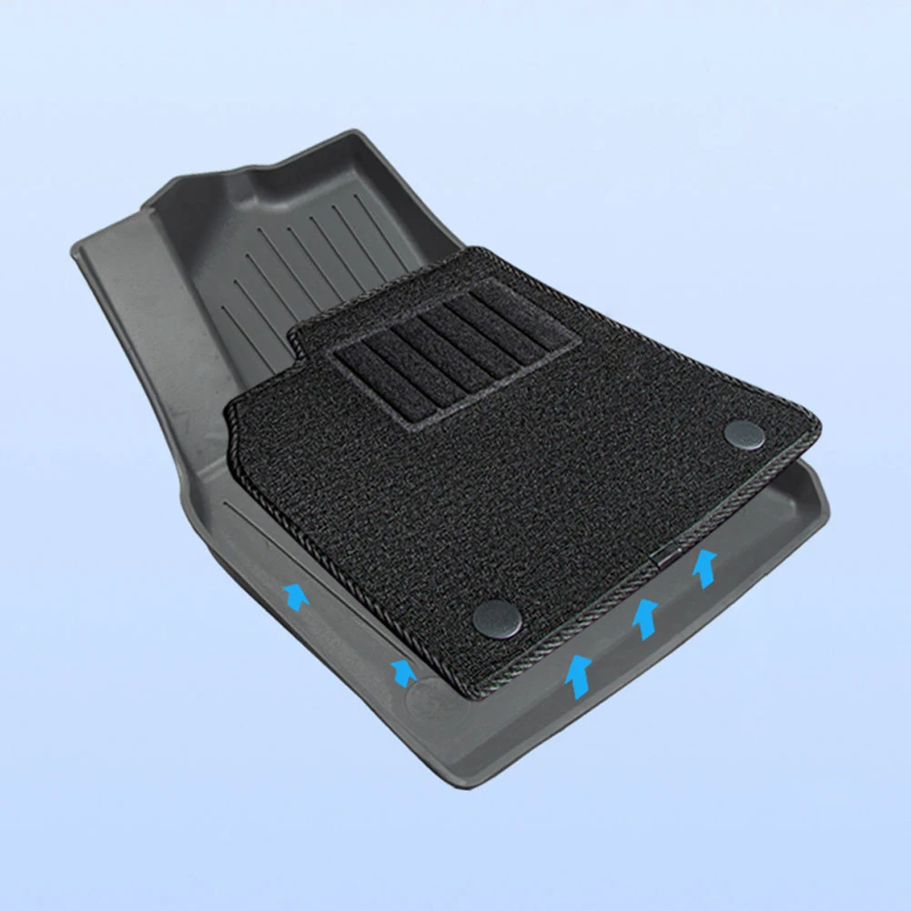 Car Floor Mats Compatible For Model 3 Y 2021-2023 TPE 100% Waterproof Environmentally Friendly All-Weather Carpet Cushion