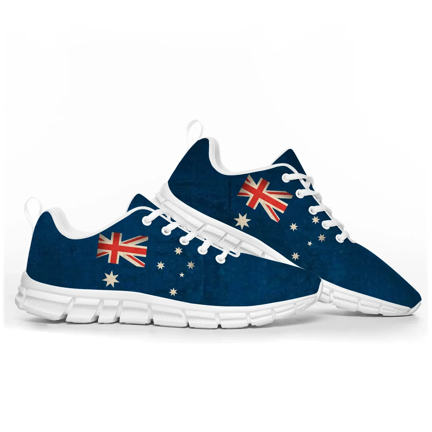 Zapatos deportivos con bandera australiana para hombres, mujeres, adolescentes, niños, zapatillas casuales divertidas de Australia, zapatos personalizados de alta calidad para parejas