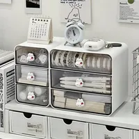 Desktop Drawer Box Desk Pen Holder Hair Accessories Storage Shelf Cosmetic Stationery Storage Box Home School Office Organizer