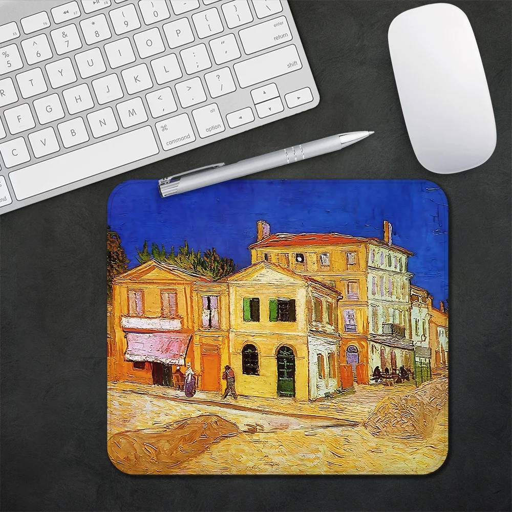 Cartoon Van Gogh Gaming Mouse Pad XS Small Mousepad For PC Gamer Desktop Decoration Office Mouse Mat Deskmat Rug