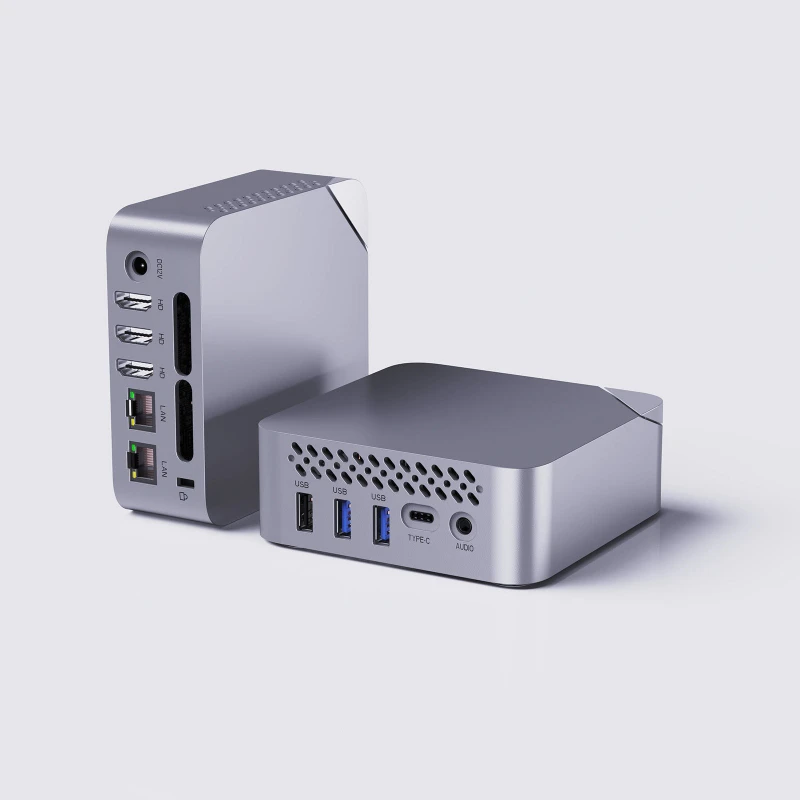 

Mini host, dual network ports, low power consumption, office audio and video mini computer