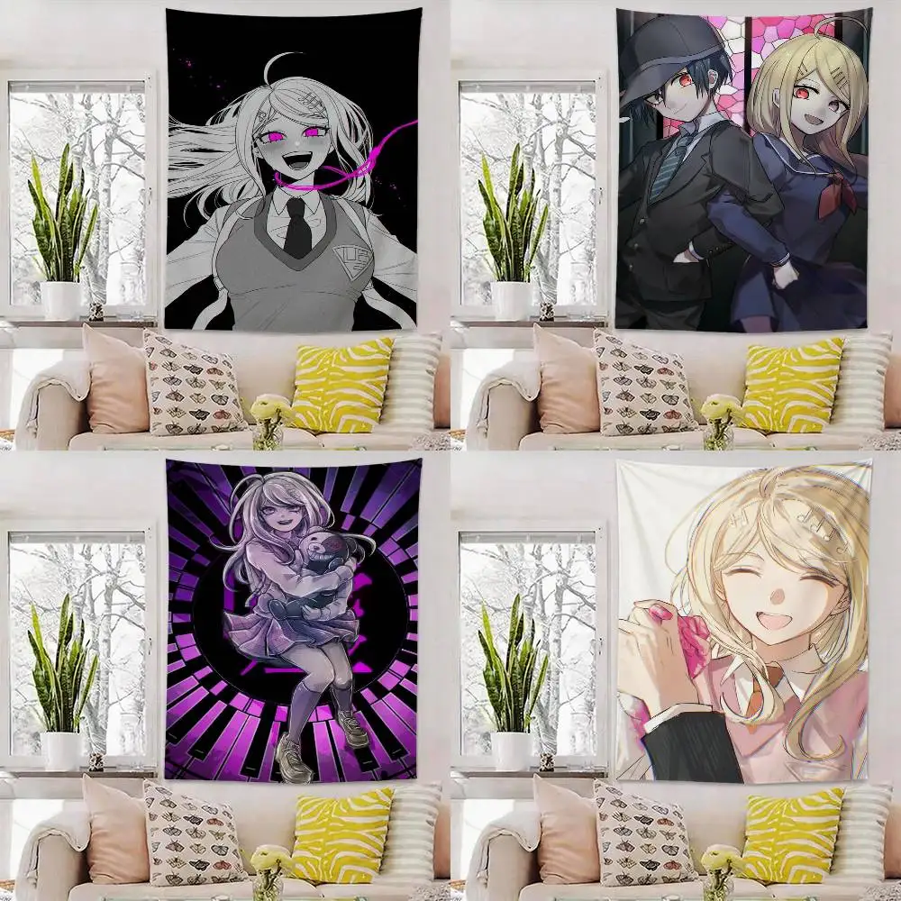 Anime Kaede Akamatsu D-Danganronpa Flag Digital Printing Banner for Garage Wall Out Door Decoration Tapestry