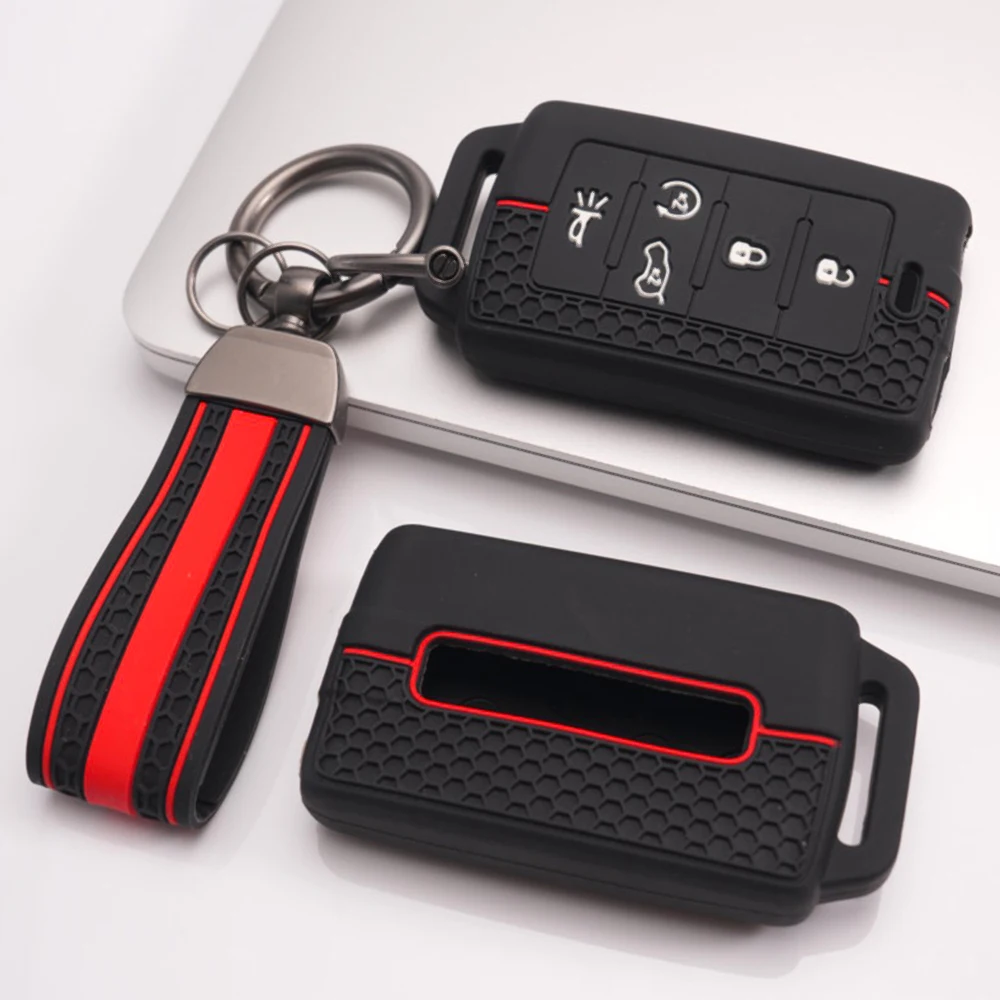Key Fob Case Keychain For Jeep Grand Cherokee Wrangler Compass Patriot Cherokee Renegade Commander Gladiator Liberty Flexible