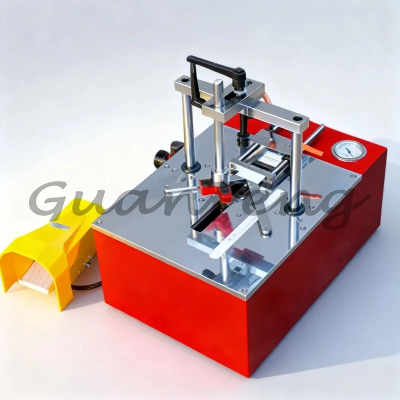 Photo Frame Woodworking Making Equipment, 220V Electric Picture Frame Corner Nailing Machine with 45 Degree Angle Cutter
