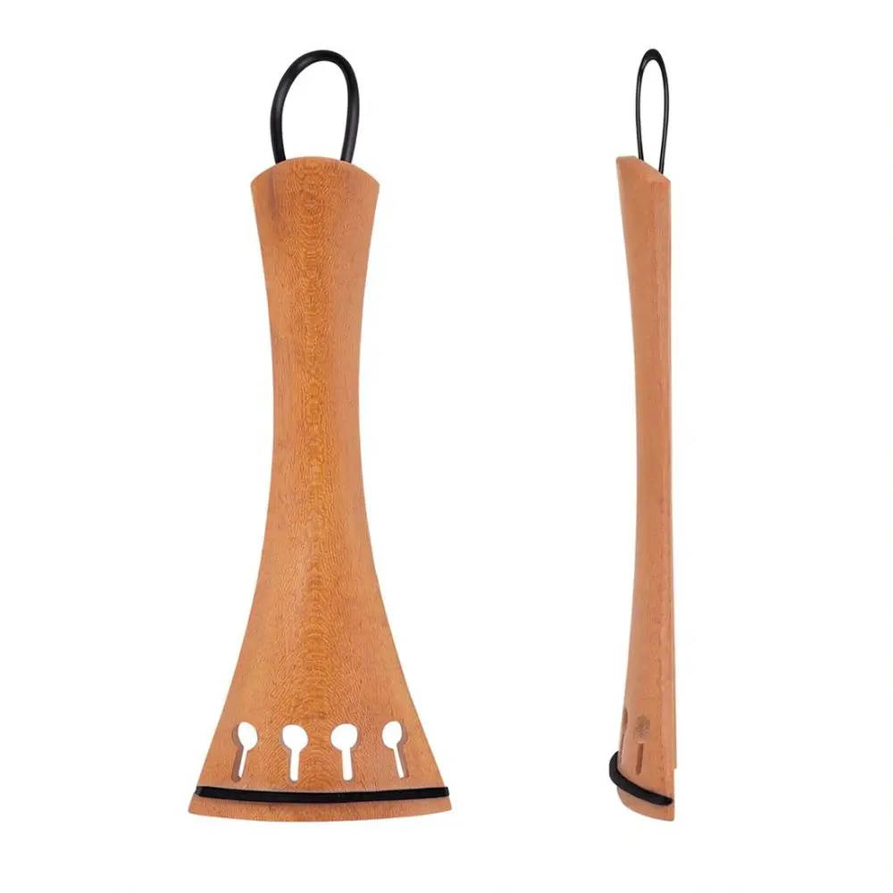 Jujube Wood Violin Tailpiece Set For 4 4 Size Instruments Tailgut Replacement Part Musical Accessory For String Repair