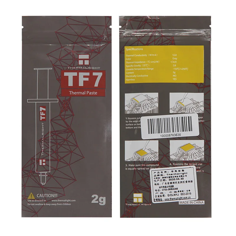 Thermalright TF7 12.8 W/Mk Thermal Compound Paste High Performance Heatsink Paste For CPU GPU Graphics Card Cooling