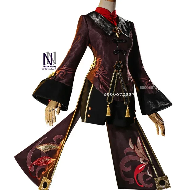 Genshin Impact Game Hu Tao Cosplay Costume for Women Rich and Magnificent Game Suit Halloween Party Full Set Uniform Outfit