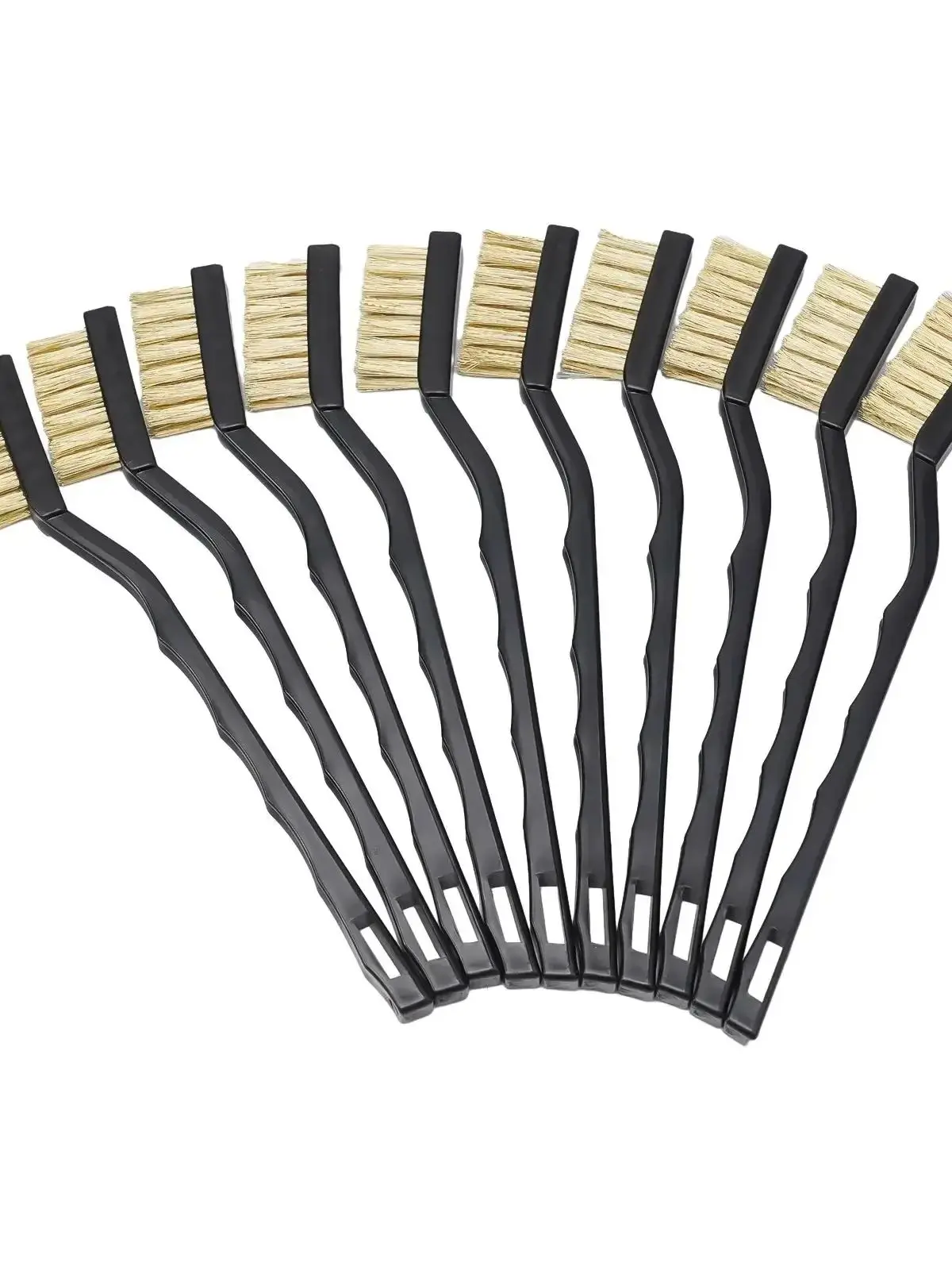 Brosse à main de 7 pouces, 10 pièces, brosses en fil de cuivre en acier inoxydable pour l'élimination de la rouille du métal, nettoyage, ensemble d'outils manuels d'entretien