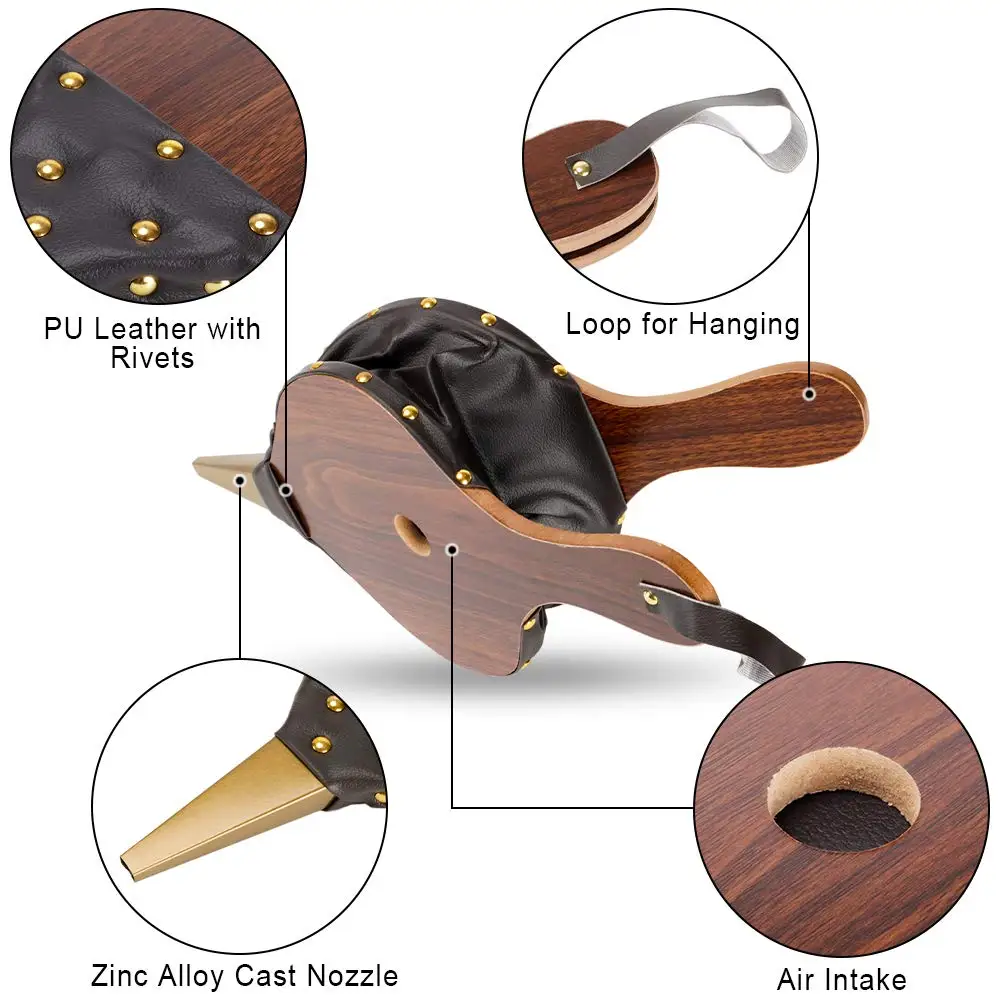 Handmade Mini Portable Fireplace Bellows Wood Air Blower Hand Fire Bellow Bellow for Fireplace camping Barbecue Fast Lighter