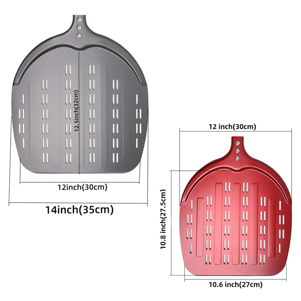 2 шт./упаковка, алюминиевые лопатки для пиццы, 14-6 дюймов
