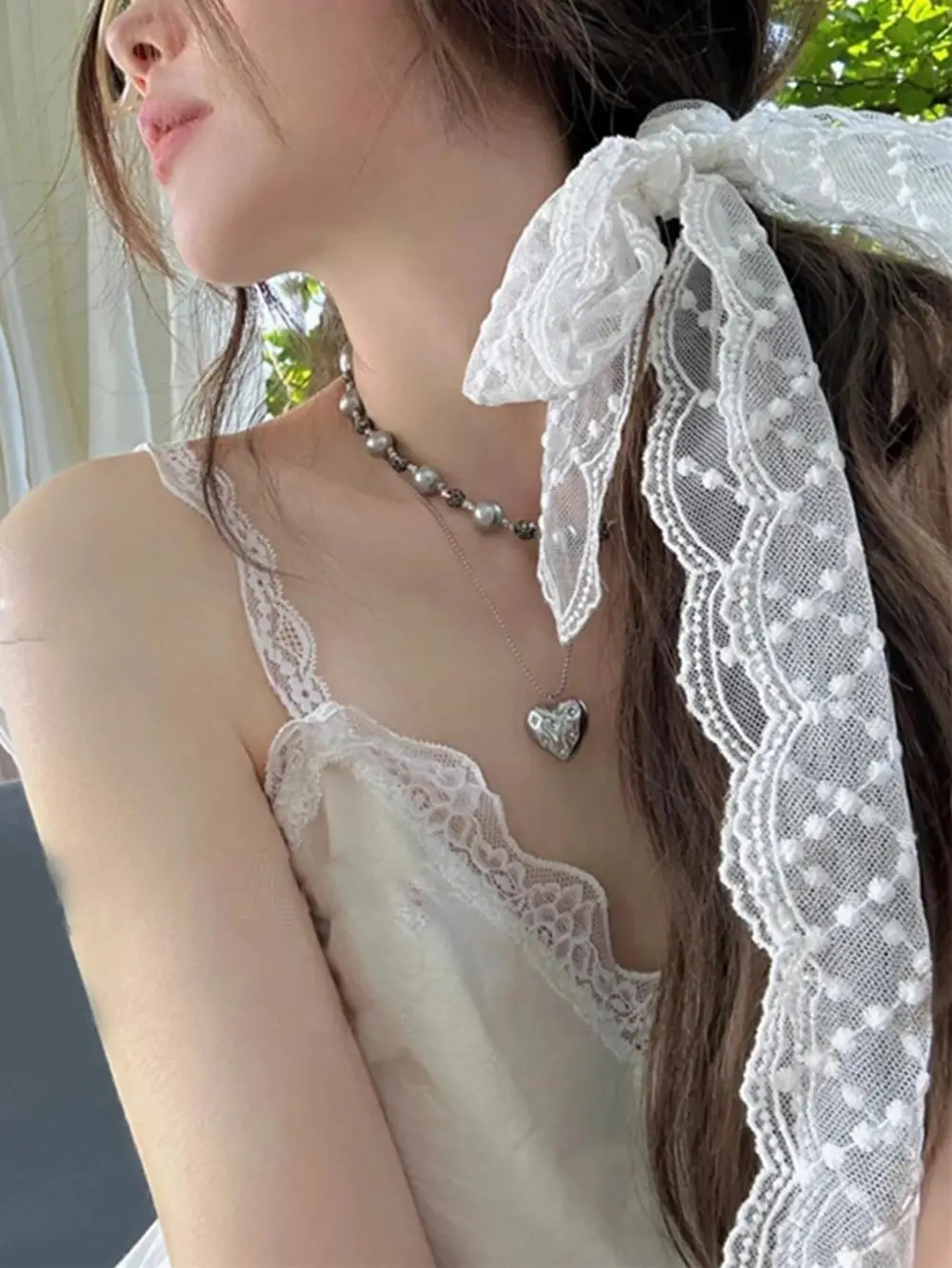 

Picnic Photo Prop Lace Embroidery Hair Band Bow Turban Headband Scarf Headwear Hair Ties Beauty Hair Rings Hair Accessorie