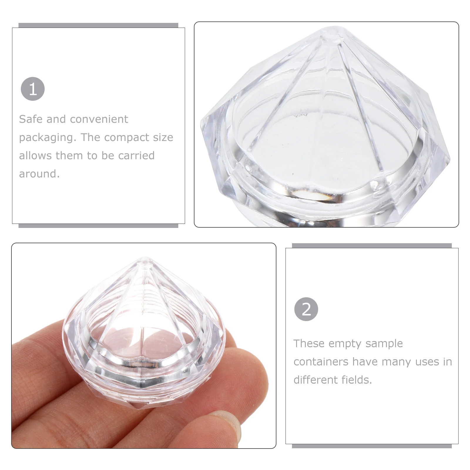 

50pcs 5G Cream Boxes Leakproof Travel Size Cream Sub Bottles For Diy Samples Durable High Quality