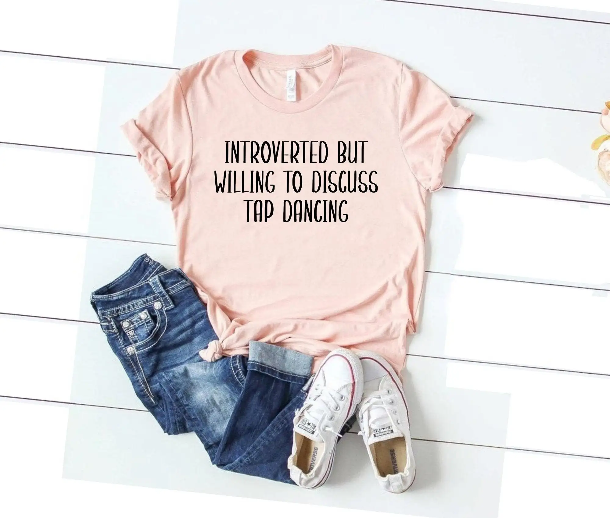 Introverted but willing to discuss tap dancing gift for dancer dance love shirt teacher lover