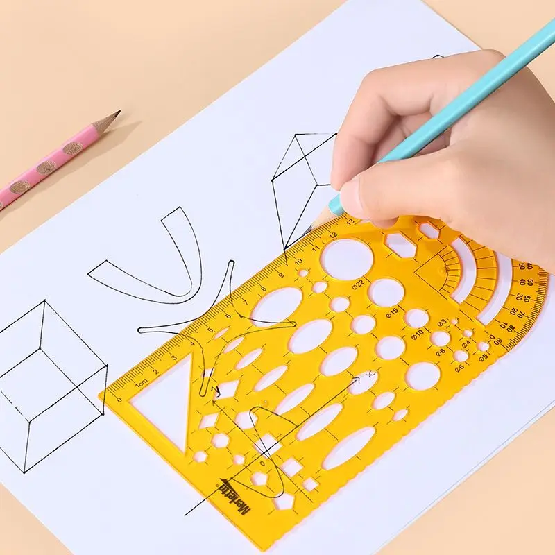 Curve board drawing ruler Multifunctional Arc template Special hollow transparent cloud for geometric drawing