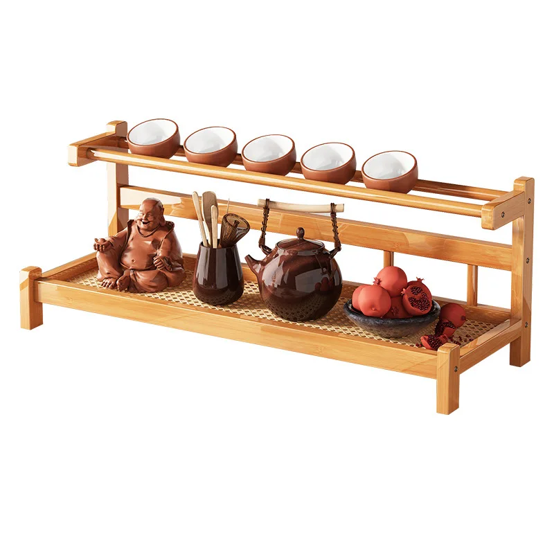 Teacup rack Small table tea set rack Teapot storage rack