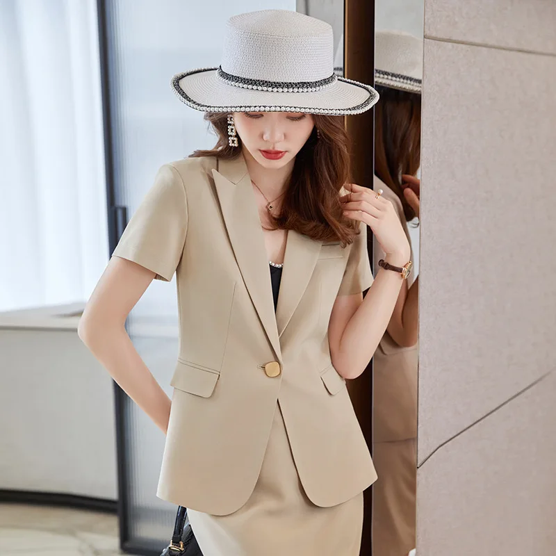 

Suit Women's Summer Thin2024New Business Clothing Temperament Office Suits Workwear Suit Jacket Spring and Autumn