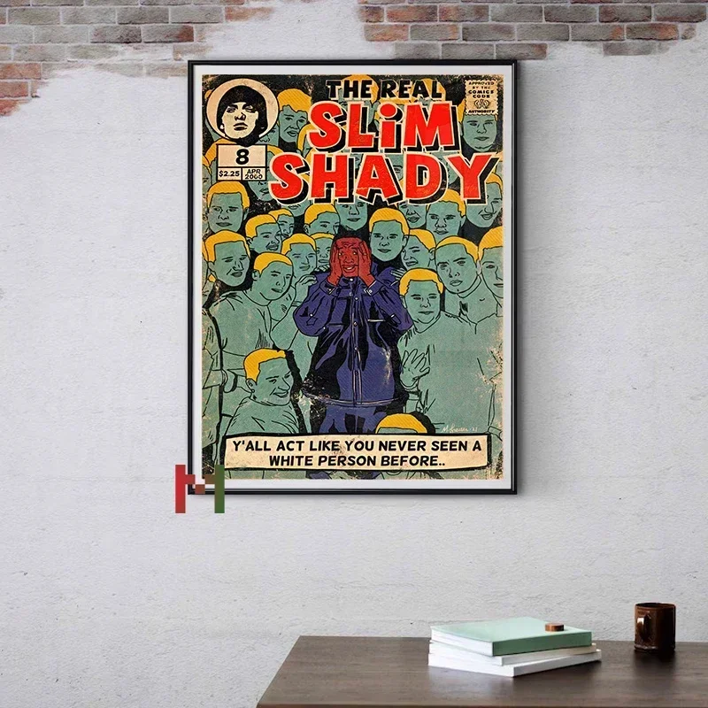Rapper Singer Eminem Comic Covers Music Singer Rap Canvas Painting Posters Prints Wall Art Picture For Living Room Decoration
