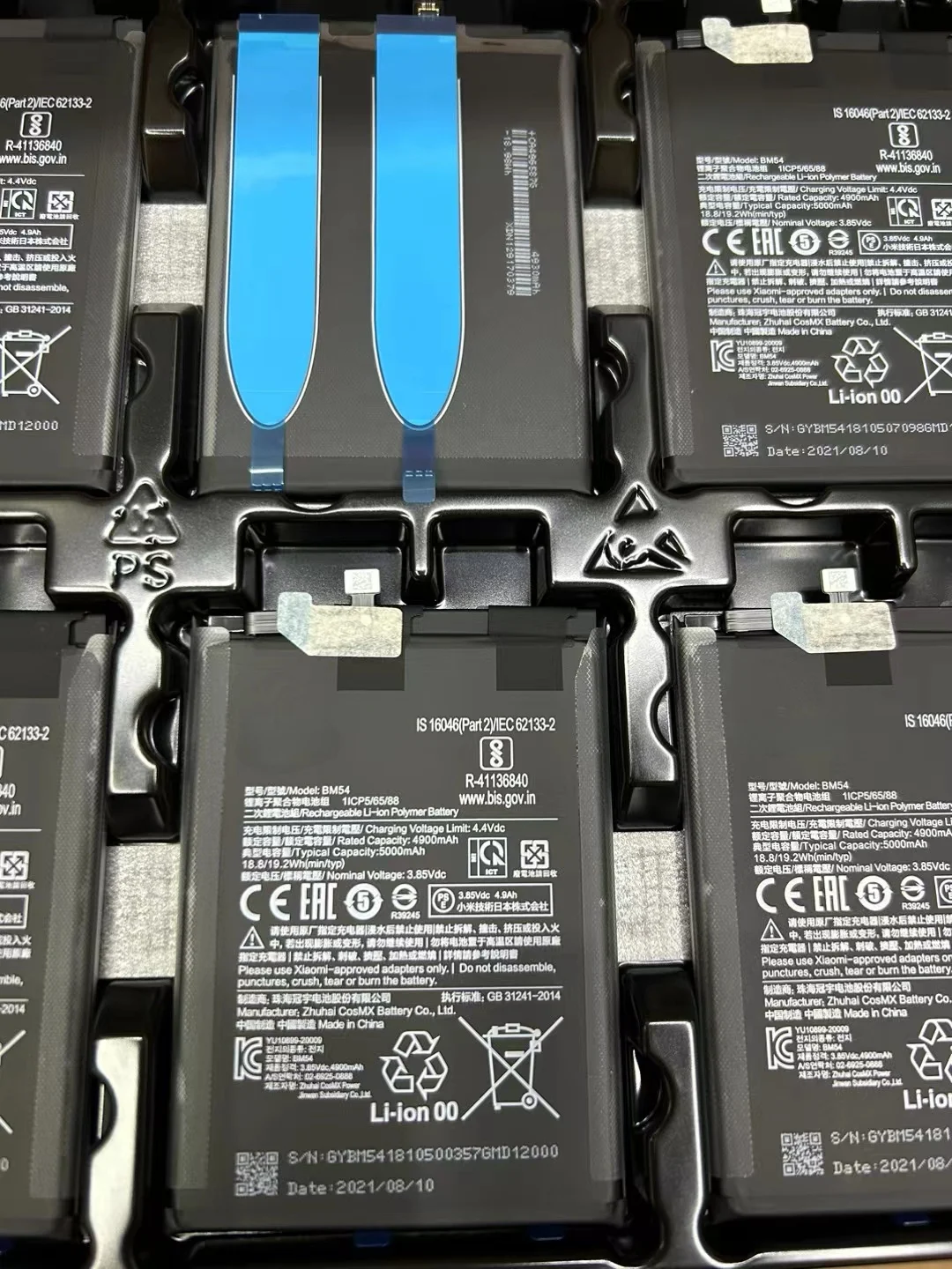 NEW Xiaomi 100% Original High Qulity 5000mAh BM54 Battery For Xiaomi redmi note 9 5G /Note 9T MTK 800U Batteries Bateria