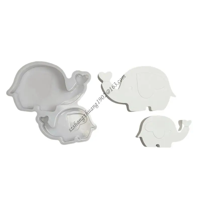 

Q6RB Flexible Elephant Silicone Mold For Handcrafted Resin Garden Sculptures Decors