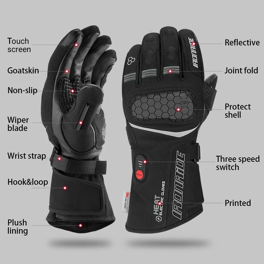 Motorcycle Gloves Men's Winter Warm Waterproof Thick Windproof and Fall-proof Cycling Gloves Touch Screen Gloves winter gloves