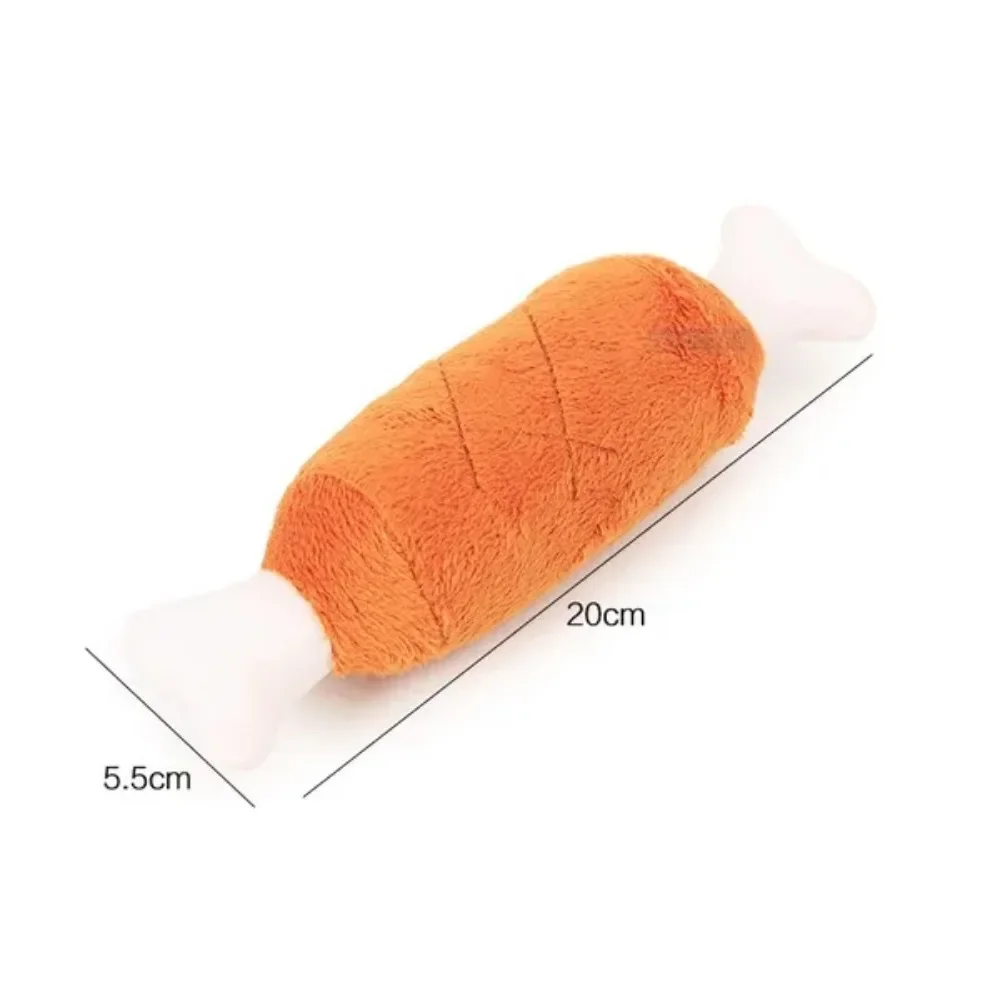 Pluche klinkende dubbele bot huisdier drumstok hondenspeelgoed piepend kauwspeelgoed voor kleine, middelgrote en grote honden