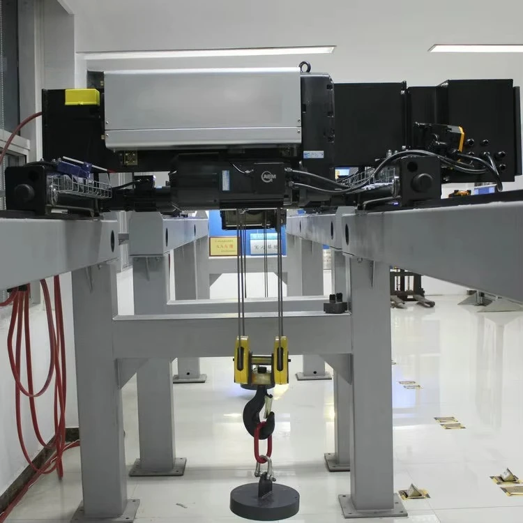 Low Head Room Clean Workshop 1000KG Capacity Wire Rope Hoist Trolley