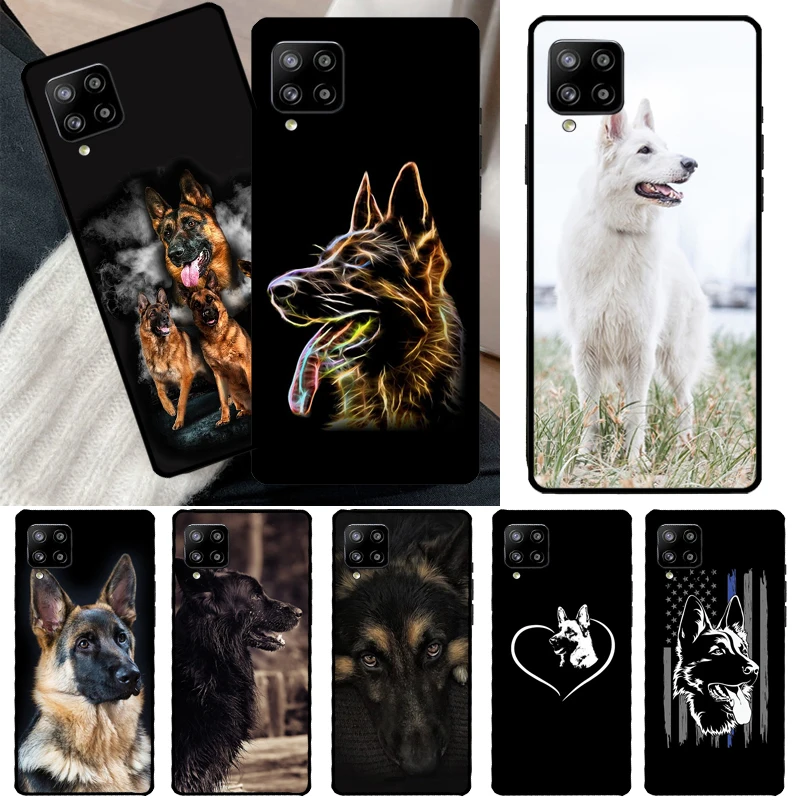 Cartoon German Shepherd Dog Case For Samsung Galaxy A54 A34 A14 A13 A12 A22 A32 A52 A72 A51 A71 A53 A52S Back Cover