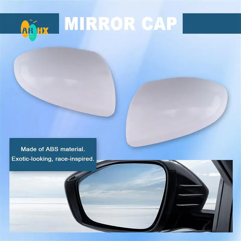

ABHX-Car Rearview Mirror Cover Side Door Mirror Housing Cap For Mazda 2 Demio De 2007-2014 For Mazda 3 BL 6 GH 2007-2013