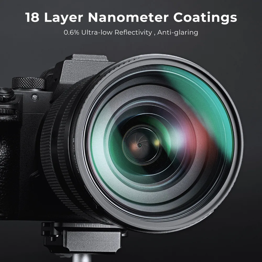 K&F Concept Nano-K Series 67mm 72mm 77mm 82mm Black Diffusion 1 Filter Mist Cinematic Effect Filter with 18 Multi-Layer Coatin