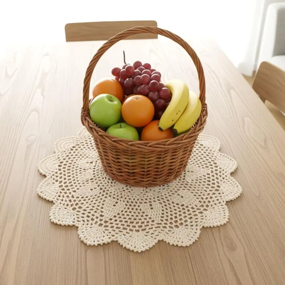New Round Crochet Doilies Crochet Cotton 35/40CM Cotton Doilies Crochet Placemats