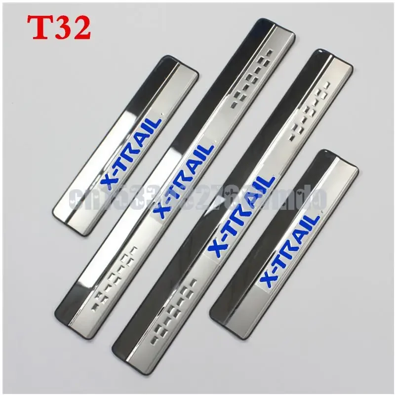 For Nissan X-Trail X Trail XTrail T32 T31 2008-2018 2019 2020 Stainless Door Sills Kick Plates Protector Car Styling Accessories