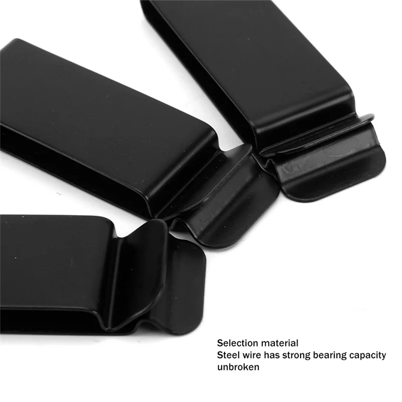 A20M 20 قطعة مشبك حزام معدني مشبك خطاف بنابض مشبك حزام مع 20 زوجًا من المسامير لحقيبة الحزام الجلدية DIY (أسود)