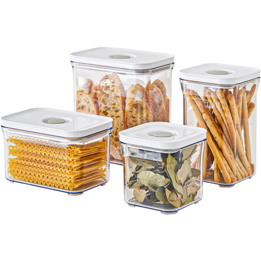 

Food Storage Containers 4-piece/Set, BPA Free, 100% Leak Proof, Keep food fresh up to 5 times longer than non-vacuum storage