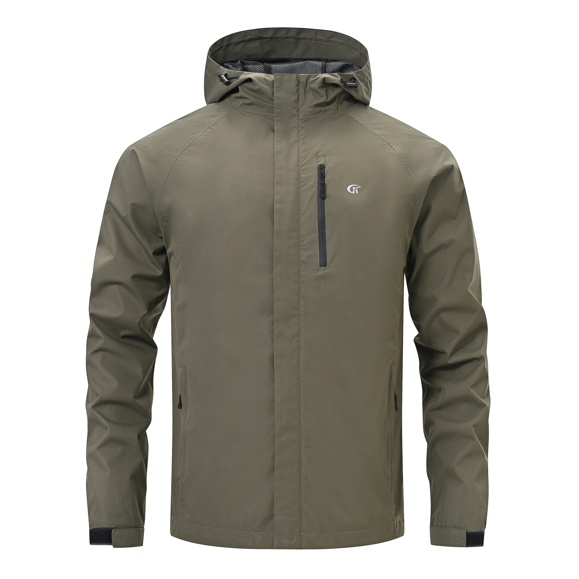 Sommerliche, wasserdichte Regenjacke für Herren, leichte, dünne Regenjacke mit Innentasche, ideal zum Campen, Wandern, Radfahren und Angeln. – Detail 30