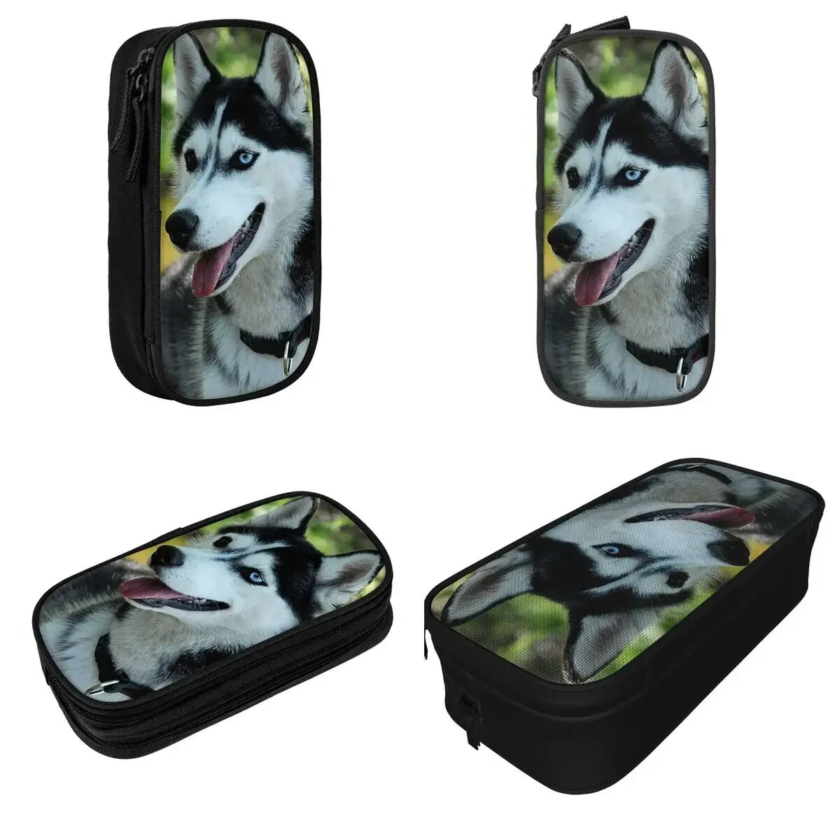 Creative Siberian Husky Pencil Case Dog Pencil Box Pen Box Kids Large Storage Bag Students School Gifts Stationery