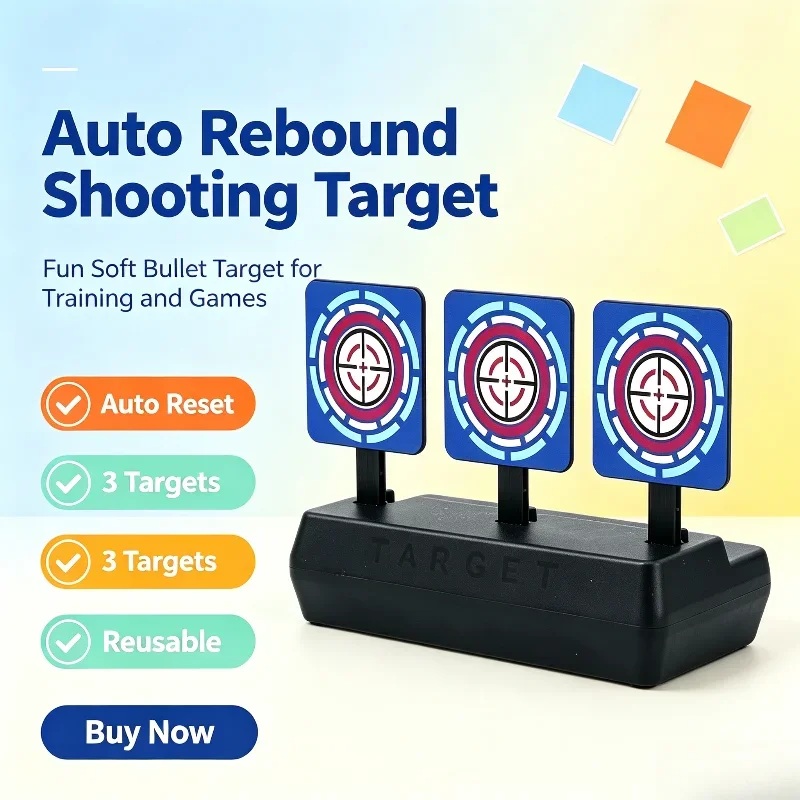 Mechanical Automatic Return Leisure Target Vertical Rebound Stand Reusable EVA Foam Dart Game Accessory