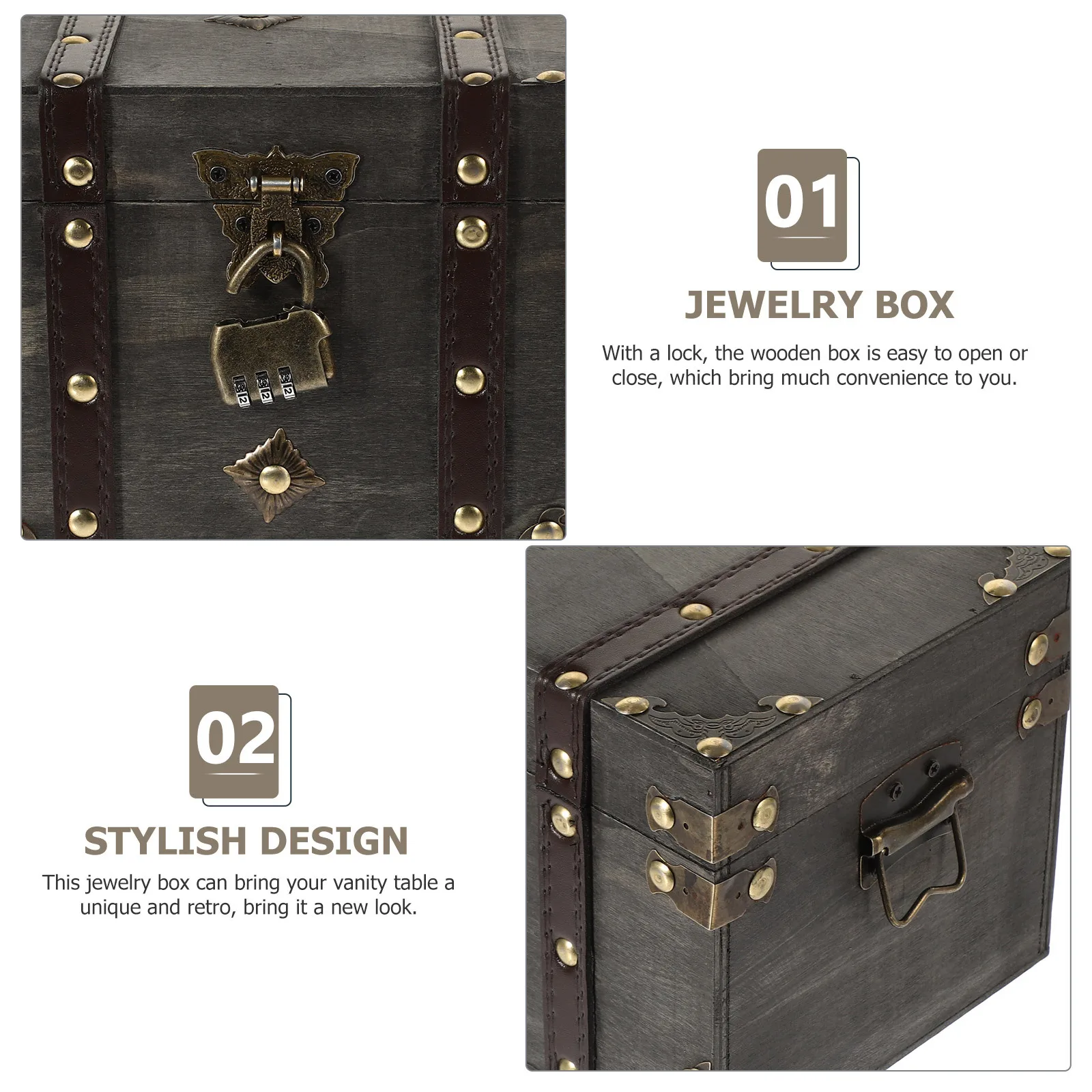 

Pirate Treasure Chest Iron Storage Box Retro Jewelry Document Storage Organizer Pirate Treasure Chest