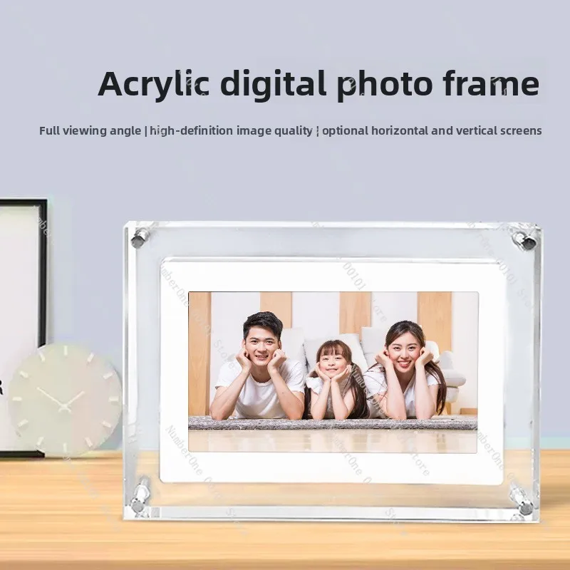 5 inch transparent acrylic digital photo frame electronic album IPS screen digital player advertising machine