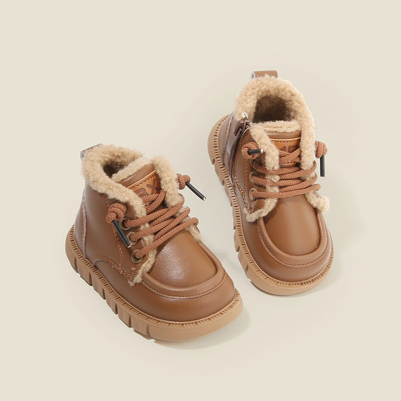 

Male Baby Padded Children's Boots Baby Walking Shoes Girls Winter Boys Martin Boots Winter Shoes Customized Trademark