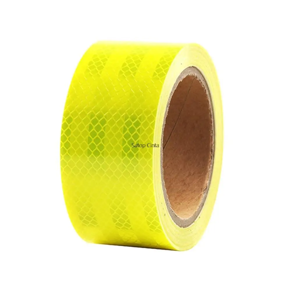 5CMx3M Safety Mark Reflective Tape Stickers For Bicycle Frame Self Adhesive Film Warning Fluorescent Yellow Car Reflectors Strip