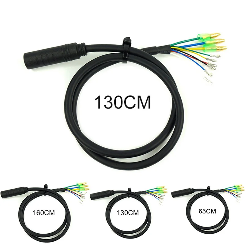 65cm/ 130cm / 160cm 9Pin Motor Extension Cable Cord Ebike Motor Extension Cord For Bafang Front Rear Wheel Hub Motors Cables